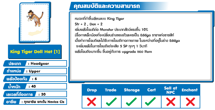 King Tiger Doll Hat 1