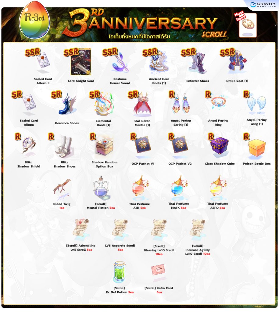 3rd Anniversary Scroll item details