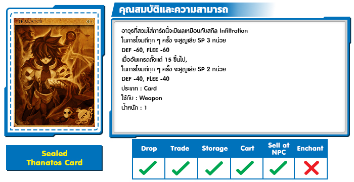 Sealed Thanatos Card