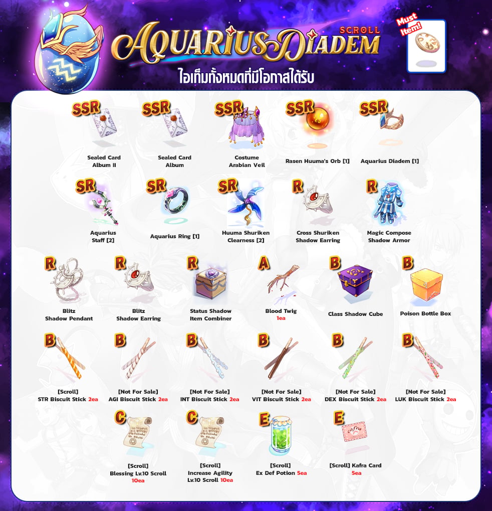 Aquarius Diadem Scroll item details