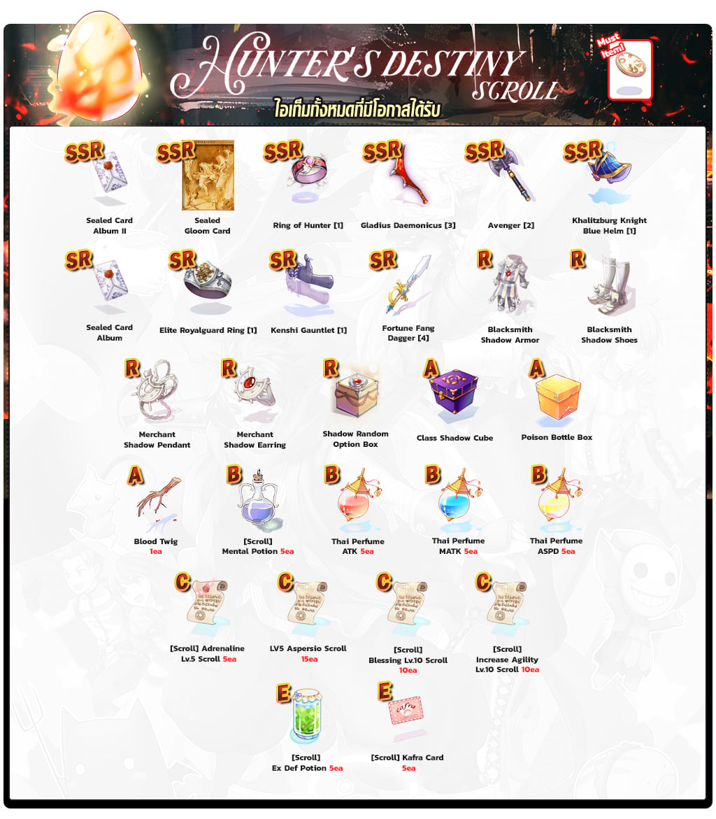 Baphomet Hunter's Destiny Scroll item details