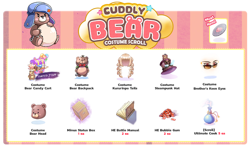 Cuddly Bear Costume Scroll item details