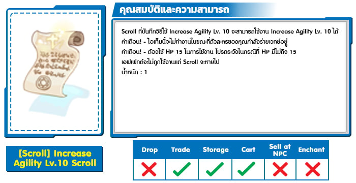 Scroll Increase Agility Lv.10 Scroll