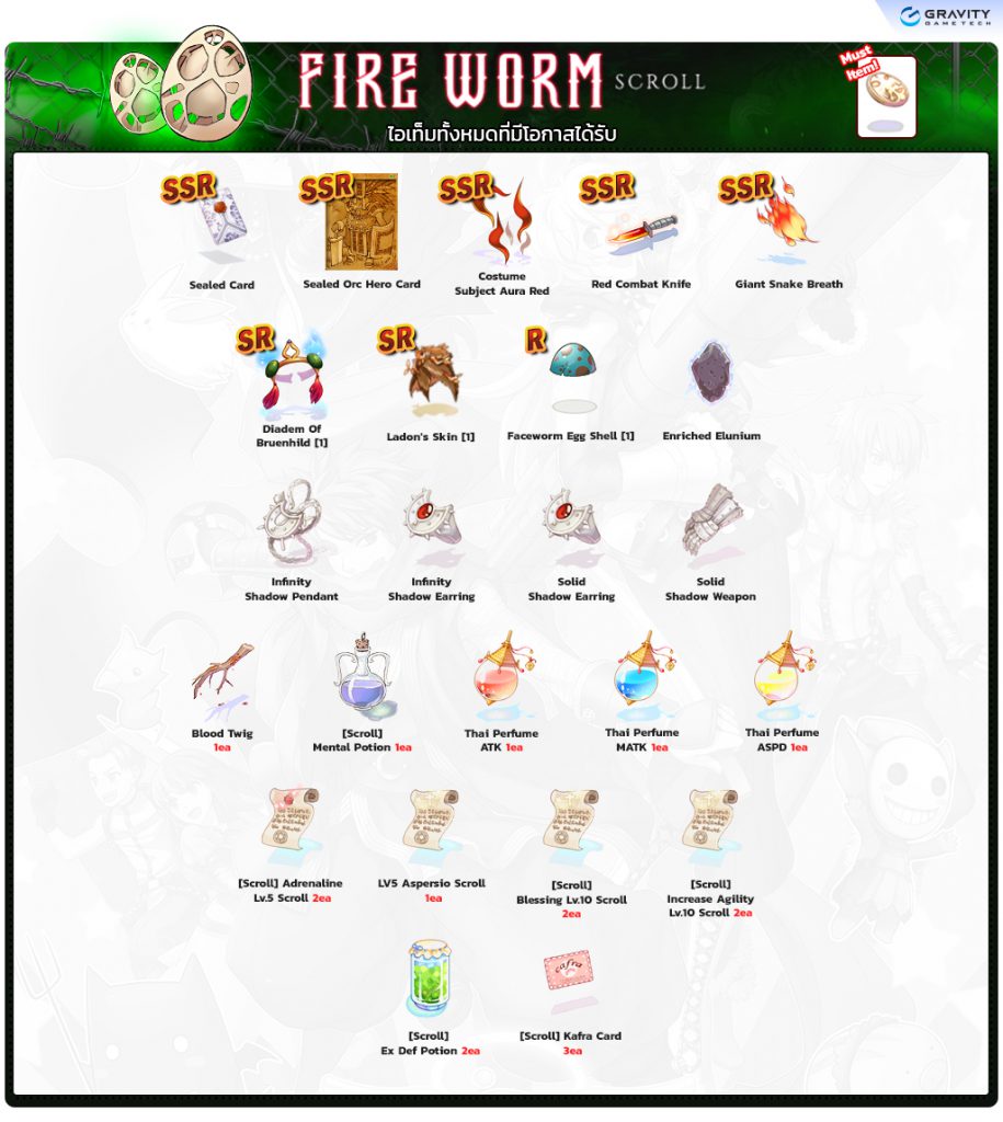 Fire Worm Scroll item details