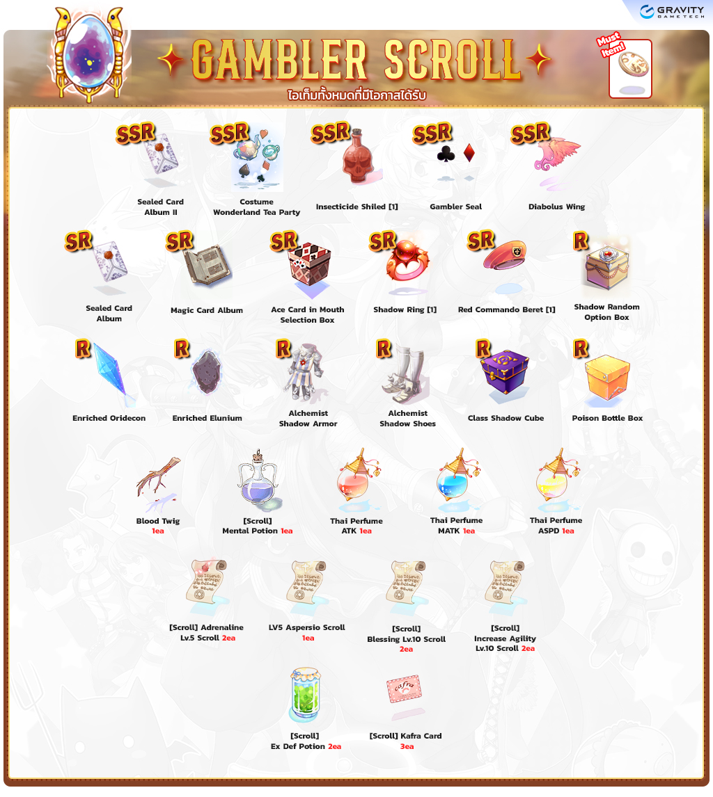 Gambler Scroll item details
