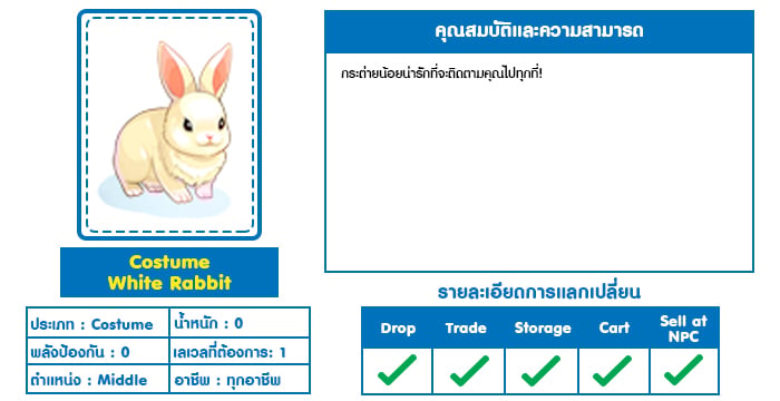Costume White Rabbit