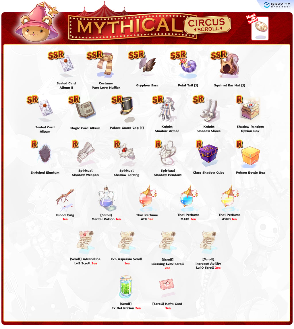 Mythical Circus Scroll item details