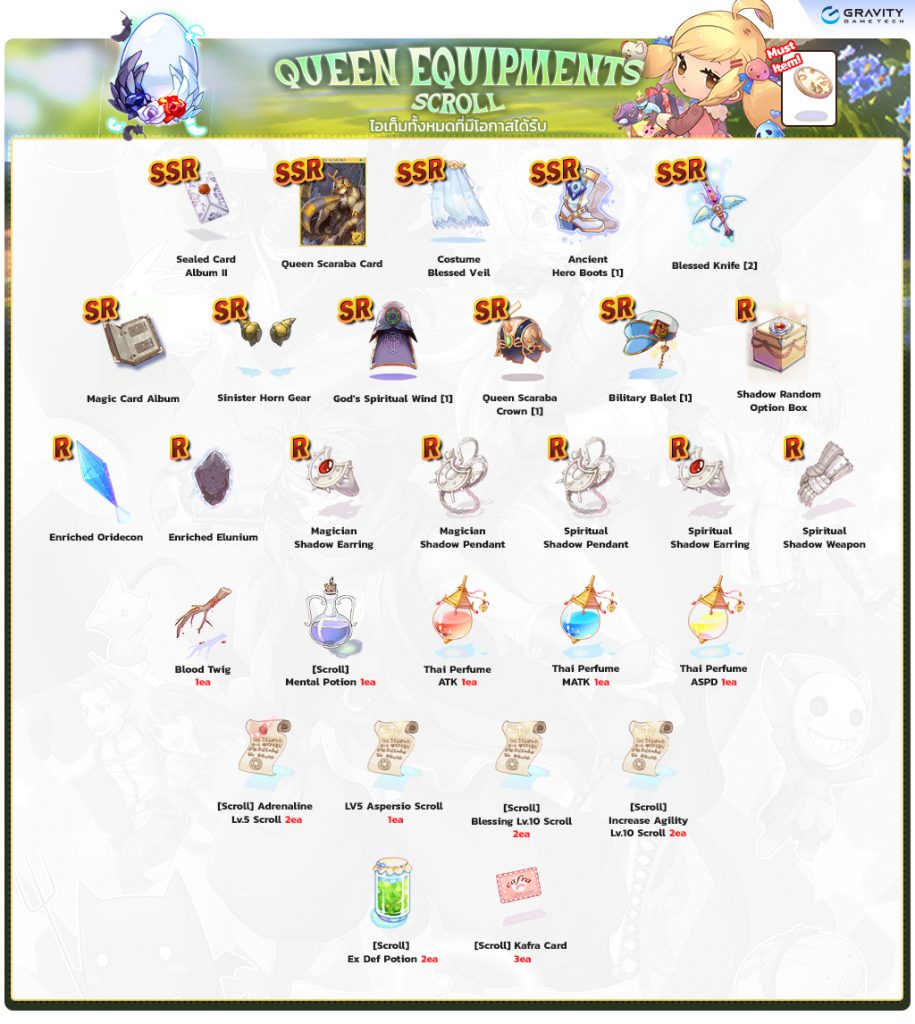 Queen Equipment Scroll item details