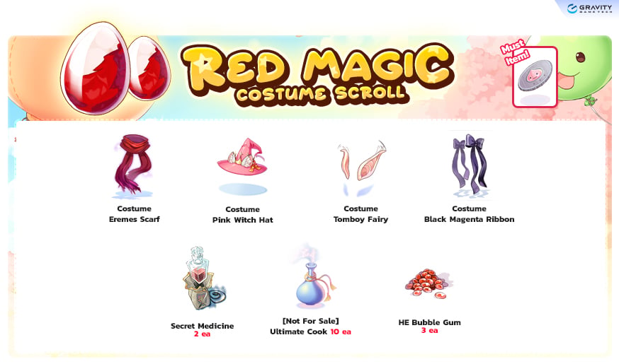 Red Magic Costume Scroll item details
