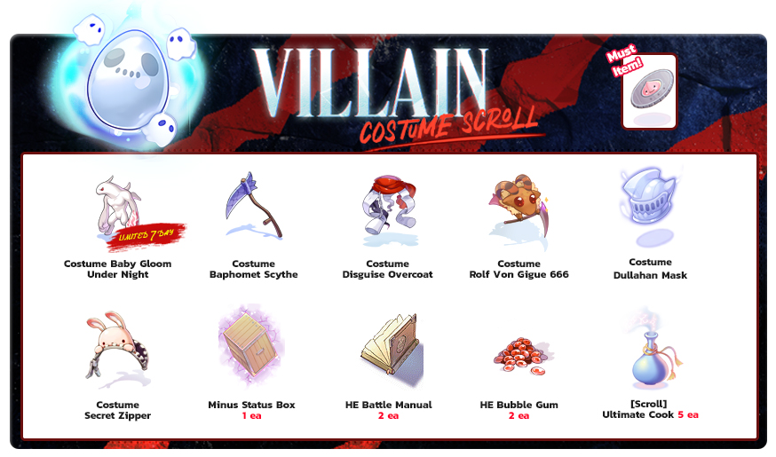 Villain Costume Scroll item details